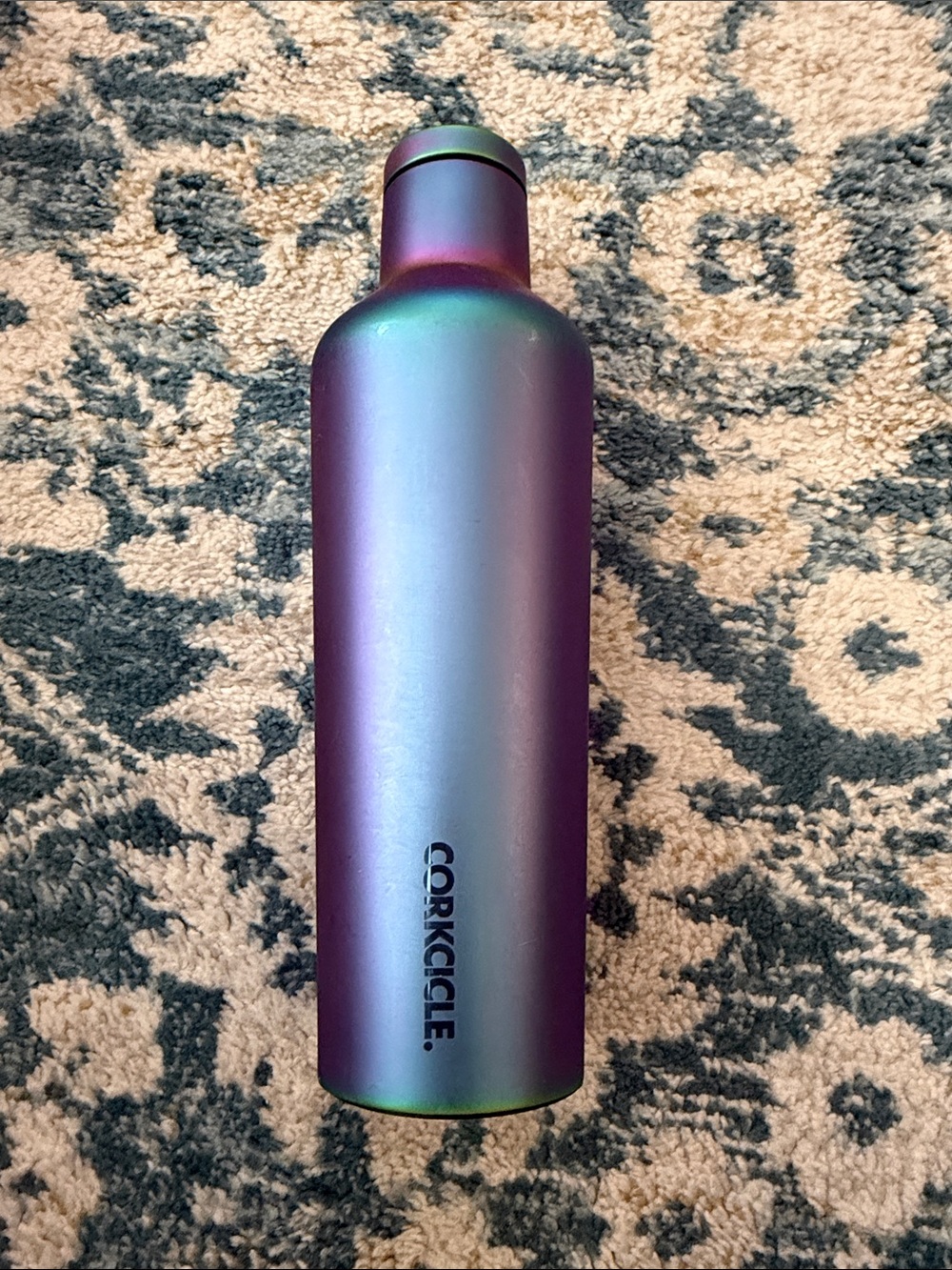 Corkcicle 16 OZ Iridescent Bottle in Purple and Teal Shift